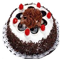 Same Day Rakhi Gift Delivery in Delhi with 3 Kg Black Forest Cake From 5 Star Bakery