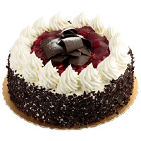 1 Kg Black Forest Cake From 5 Star Hotel. Deliver Rakhi and Cake in Delhi