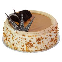 Online Midnight Cake Delivery in Delhi - Butter Scotch Cake From 5 Star
