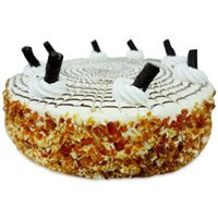 Get 2 Kg Butter Scotch Cake Delivery at Home in Hyderabad From 5 Star Bakery on Rakhi