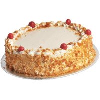 Online Valentine's Day Eggless Cake Delivery Delhi - Butter Scotch Cake From 5 Star