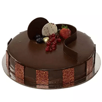 Send Online Rakhi to Delhi. 500 gm Eggless Chocolate Truffle Cake to Delhi on Rakhi
