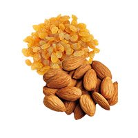 Online Bhaidooj Gifts to Noida and 500gm Raisins and 500gm Almonds