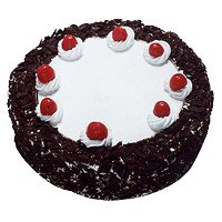 Buy 1 Kg Eggless Black Forest Cake to Delhi From 5 Star Bakery on Rakhi