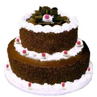 Online Valentine's Day Cakes to Delhi - Tier Black Forest Cake