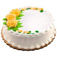 Send Eggless Valentine's Day Cakes to Delhi - Vanilla Cake From 5 Star