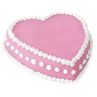 Best Valentine's Day Cakes to Delhi - Strawberry Heart Cake