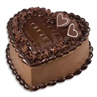 Valentine's Day Cake Delivery in Delhi - Chocolate Truffle Heart Cake
