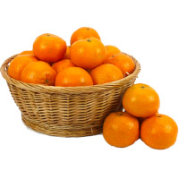 18 pcs Fresh Orange Basket : Karwa Chauth Fruits Delivery in Delhi