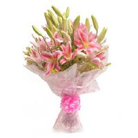 Mother's Day Flower Delivery Delhi : Pink Lilies