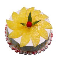 Buy 2 Kg Pineapple Cake to Delhi From 5 Star Bakery on Rakhi