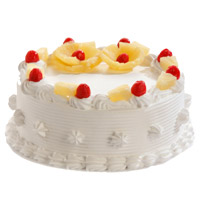 Get Rakhi with 1 Kg Pineapple Cake From 5 Star Hotel. Send Cake to Delhi
