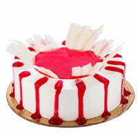 Send Best Rakhi with Cake to Delhi including 1 Kg Eggless Strawberry Cake