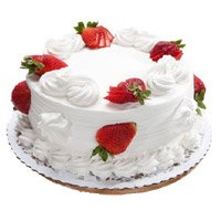 Send Online Birthday Cakes to Delhi - Strawberry Cake From 5 Star