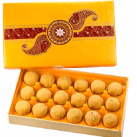 Diwali Gifts Delivery in Faridabad consisting 1 kg Besan Laddu to Delhi