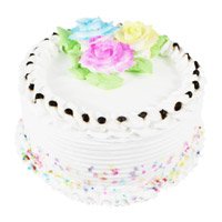 Deliver New Year Eggless Cakes to Delhi - Vanilla Cake