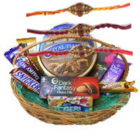 Basket of Chocolates and Rakhi Gift Delivery in Delhi and Cookies