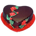 Send Cakes to Delhi : Heart Shape Chocolate Cakes to Delhi
