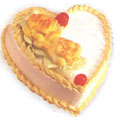 Send Cakes to Delhi : Heart Shape Vanilla Cakes to Delhi