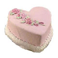 Cakes to Delhi : Heart Shape Butter Scotch Cakes to Delhi