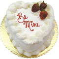 Send Cakes to Delhi : Heart Shape Pineapple Cakes to Delhi