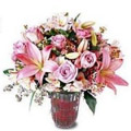 Send House Warming Flowers to Delhi : Flowers to Delhi : Pink Lily and Pink Flowers in Vase