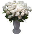 Flowers to Delhi : White Roses in Vase