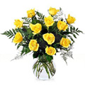 Yellow Flowers to Delhi: Yellow Roses in Vase : Flowers to Delhi