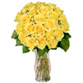 Yellow Flowers to Delhi: Yellow Roses in Vase : Flowers to Delhi
