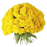 Flowers to Delhi : 100 Yellow Roses Bouquet