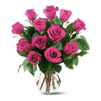 Diwali Flowers to Delhi : Pink Roses in Vase