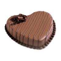 Online Valentine's Day Cakes Delivery to Delhi - Heart Shape Chocolate Heart Cake