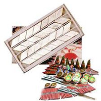 1 Kg Kaju Katli with Assorted Crackers worth Rs 700. Diwali Gifts to Delhi and Crackers.
