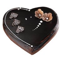 Valentine's Day Cakes Delivery in Delhi - Chocolate Truffle Heart Cake