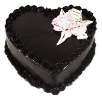 Deliver Valentine's Day Heart Cake Delivery in Delhi - Chocolate Truffle Heart Cake