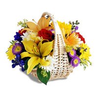 Flower Delivery Delhi : Mix Flower Basket