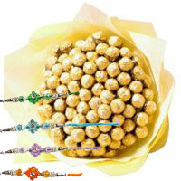 Order 80 Pcs Ferrero Rocher Bouquet delivery in Delhi on Rakhi